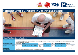 1St4sport Level 3 Certificate in Coaching Basketball