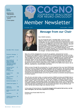 Member Newsletter