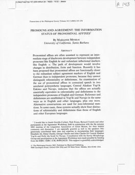 2003 Pronouns and Agreement.Pdf