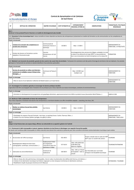 Plan D'action Du Contrat De Dynamisation Et De Cohésion Du