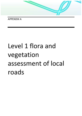 Perth–Darwin National Highway – Level 1 Flora and Vegetation Assessment of Local Roads