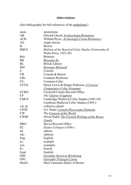 Abbreviations