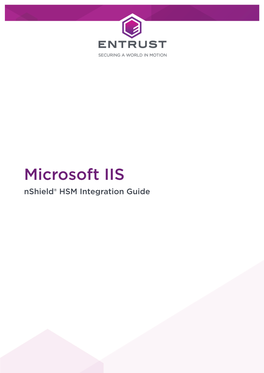 Microsoft IIS: Nshield® HSM Integration Guide