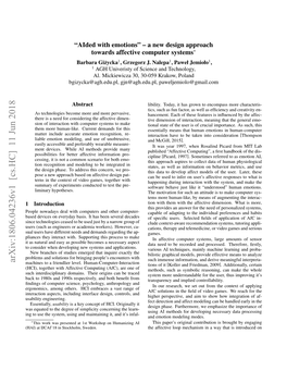 Arxiv:1806.04236V1 [Cs.HC] 11 Jun 2018 Machines to a Friendlier Level