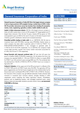 General Insurance Corporation of India