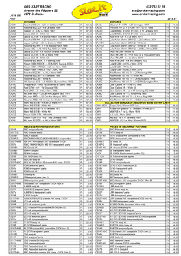 LISTE DE PRIX 2018-01 VOITURES VOITURES CA02H Porsche 956 LH - N.33 3Rd Lemans 1984 Fr