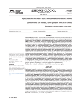 Hidrobiológica 2020, 30 (2): 143-153