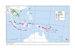 Figure 1. Map Showing Permissive Tracts for Porphyry Copper Deposits in Southeast Asia and Melanesia, Grouped by Geographic Areas