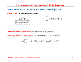 Introduction to Computational Fluid Dynamics Fluid Mechanics And