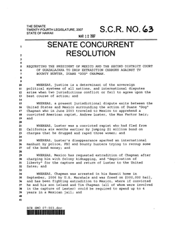 Senate Concurrent Resolution