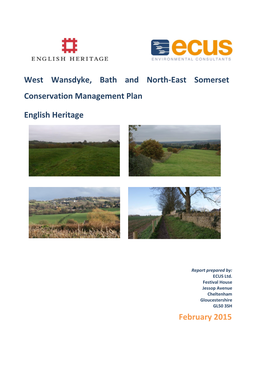West Wansdyke, Bath and North-East Somerset Conservation Management Plan