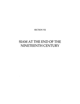 Siam at the End of the Nineteenth Century 120 Dean Meyers