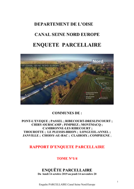 Departement De L'oise Canal Seine Nord Europe