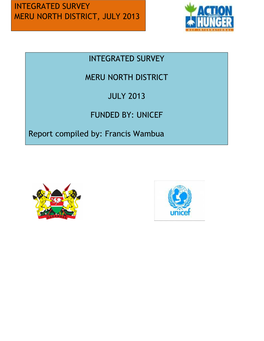 Integrated Survey Meru North District, July 2013