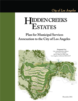 HIDDEN CREEKS ESTATES Plan for Municipal Services Annexation to the City of Los Angeles
