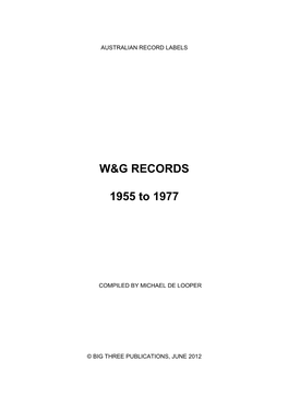 W&G 1955-1977