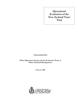 Operational Evaluation of the New Zealand Taser Trial