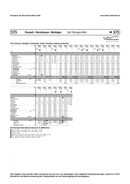 Eisenach - Wernshausen - Meiningen Süd-Thüringen-Bahn ൹ 575