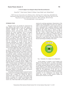 A Novel Compact Core Design for Beam Tube Research Reactors