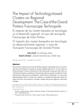 The Impact of Technology-Based Clusters on Regional Development: the Case of the Grand Poitiers Futuroscope Technopole