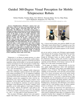 Guided 360-Degree Visual Perception for Mobile Telepresence Robots