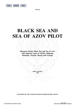 Black Sea and Sea of Azov Pilot