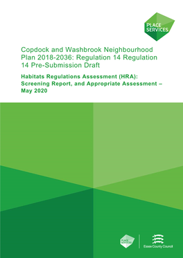 Copdock and Washbrook Neighbourhood Plan 2018-2036