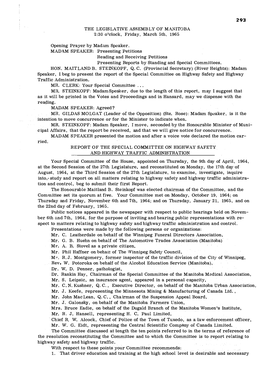 THE LEGISLATIVE ASSEMBLY of MA.''IITOBA 2:30 O'clock, Friday, March 5Th, 1965