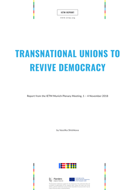 Transnational Unions to Revive Democracy