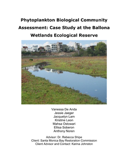 Case Study at the Ballona Wetlands Ecological Reserve