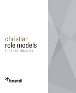Christian Role Models for LGBT EQUALITY Christian Role Models for LGBT EQUALITY