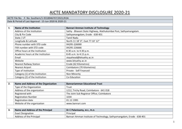 Aicte Mandatory Disclosure 2020-21