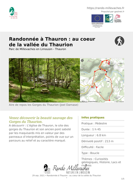 Randonnée À Thauron : Au Coeur De La Vallée Du Thaurion Parc De Millevaches En Limousin - Thauron
