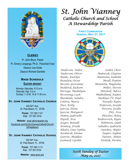 St. John Vianney Catholic Church and School a Stewardship Parish