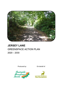 Jersey Lane Greenspace Action Plan 2020 – 2030