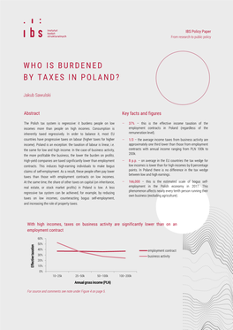 Who Is Burdened by Taxes in Poland?