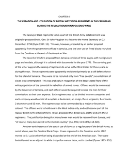 The Creation and Utilization of British West India Regiments in the Caribbean During the Revolutionary/Napoleonic Wars