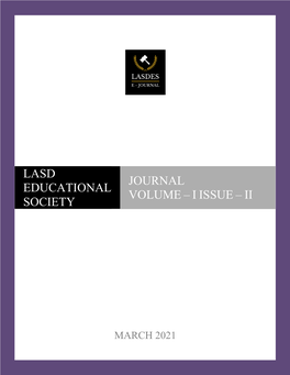 Journal Volume – I Issue