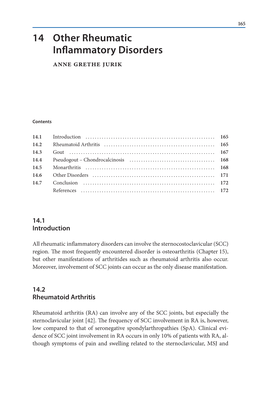 14 Other Rheumatic Inflammatory Disorders Anne Grethe Jurik