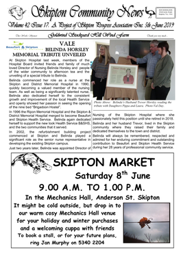 SKIPTON MARKET Saturday 8Th June 9.00 A.M