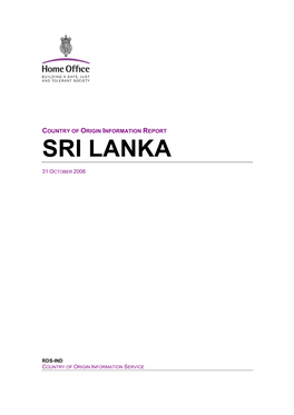 Sri Lanka October 2006