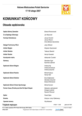 Komunikat Końcowy