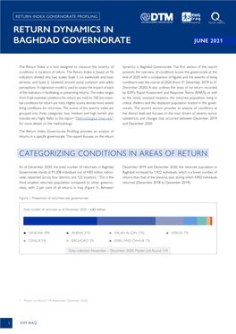 Return Dynamics in Baghdad Governorate Return Dynamics in Baghdad Governorate June 2021