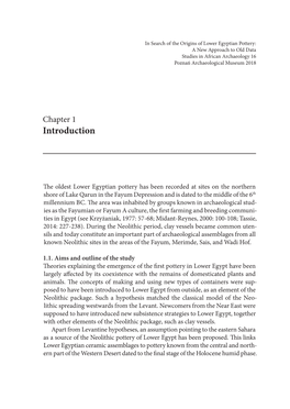 In Search of the Origins of Lower Egyptian Pottery: a New Approach to Old Data Studies in African Archaeology 16 Poznań Archaeological Museum 2018