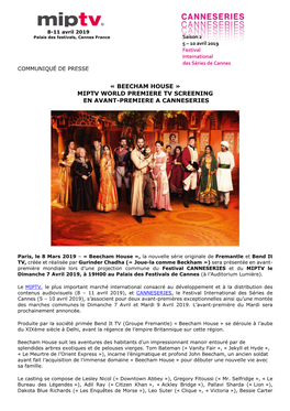 Beecham House » Miptv World Premiere Tv Screening En Avant-Premiere a Canneseries