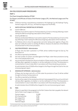 On-Field Disciplinary Procedures Part 1