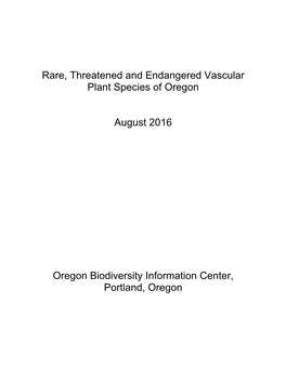 Vascular Plant List