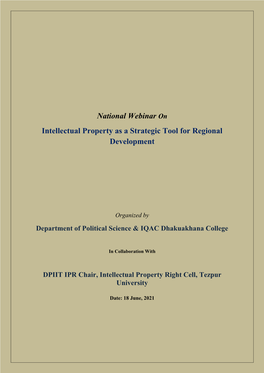 Intellectual Property As a Strategic Tool for Regional Development