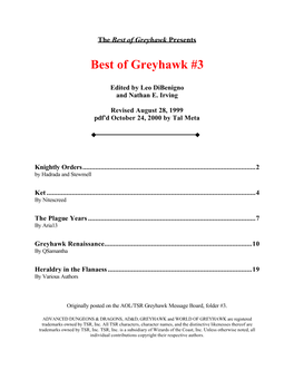 Best of Greyhawk #3