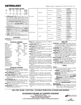 ASTROLOGY 2008 Bay - Height 16.2 - Dosage Profile: 7-16-19-0-0; DI: 3.42; CD: +0.71